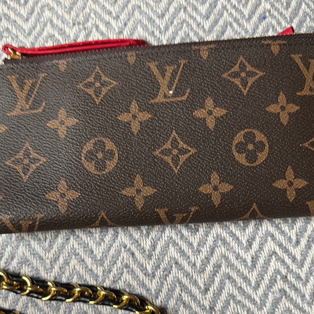 Louis Vuitton Brown and Gold Monogram Wristlet